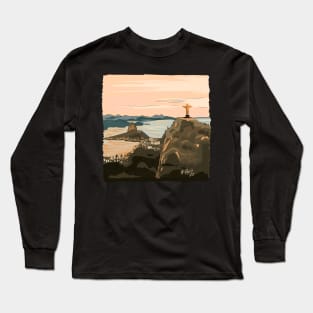 Rio de Janeiro Illustration - Brazil Long Sleeve T-Shirt